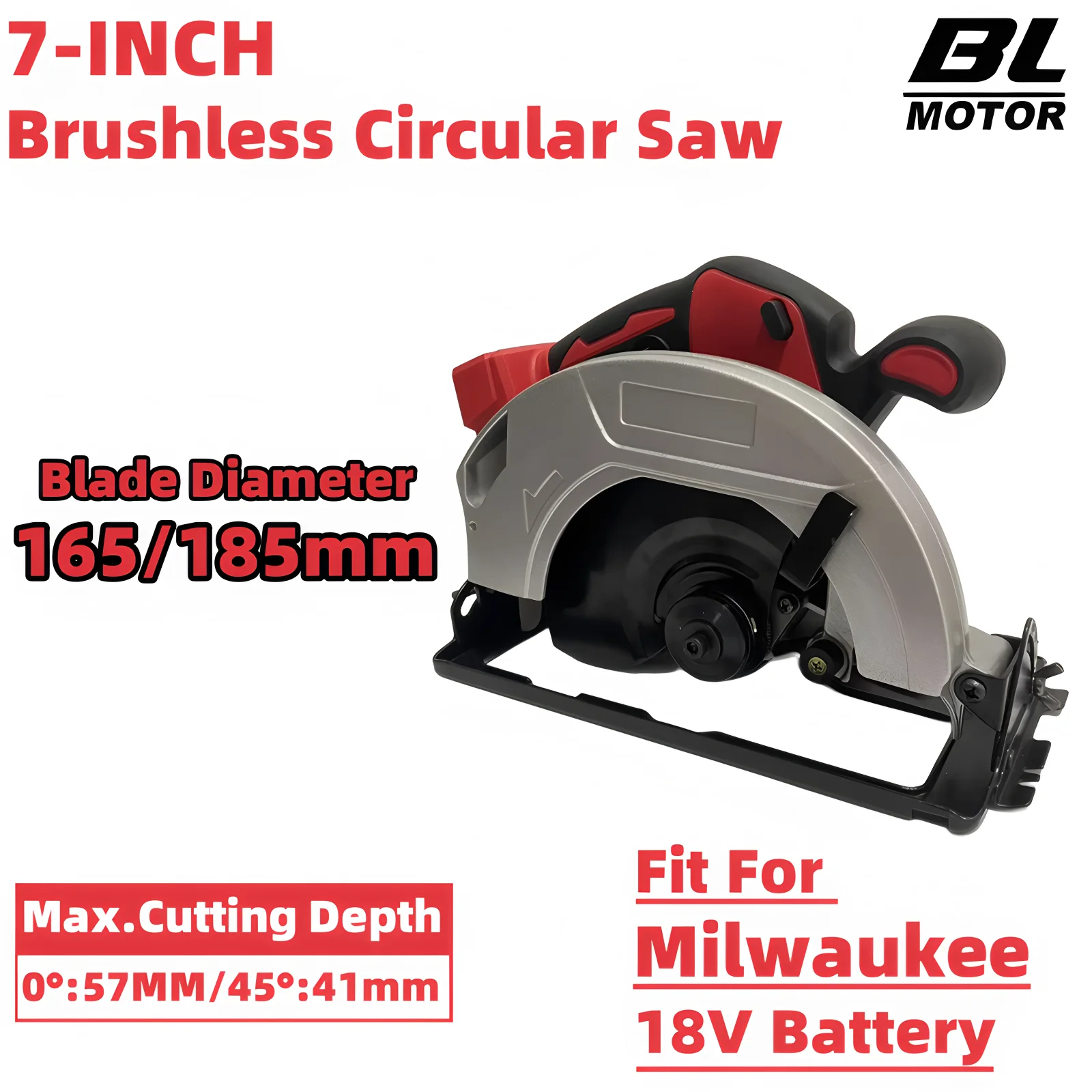 

Для Milwaukee 18 В аккумулятор бесщеточная 7-дюймовая электрическая циркулярная пила аккумуляторная мощная машина для резки досок электроинструменты для работы по дереву