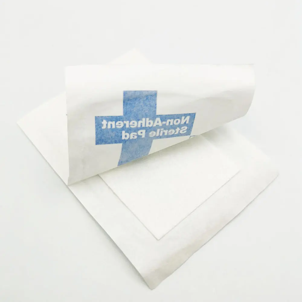 10Pieces 5*7.5cm 100% Cotton Waterproof Gauze Pad Non-adherent Pad First Aid Kit Wound Dressing Tapes Sterile Medical Gauze Pad view 2