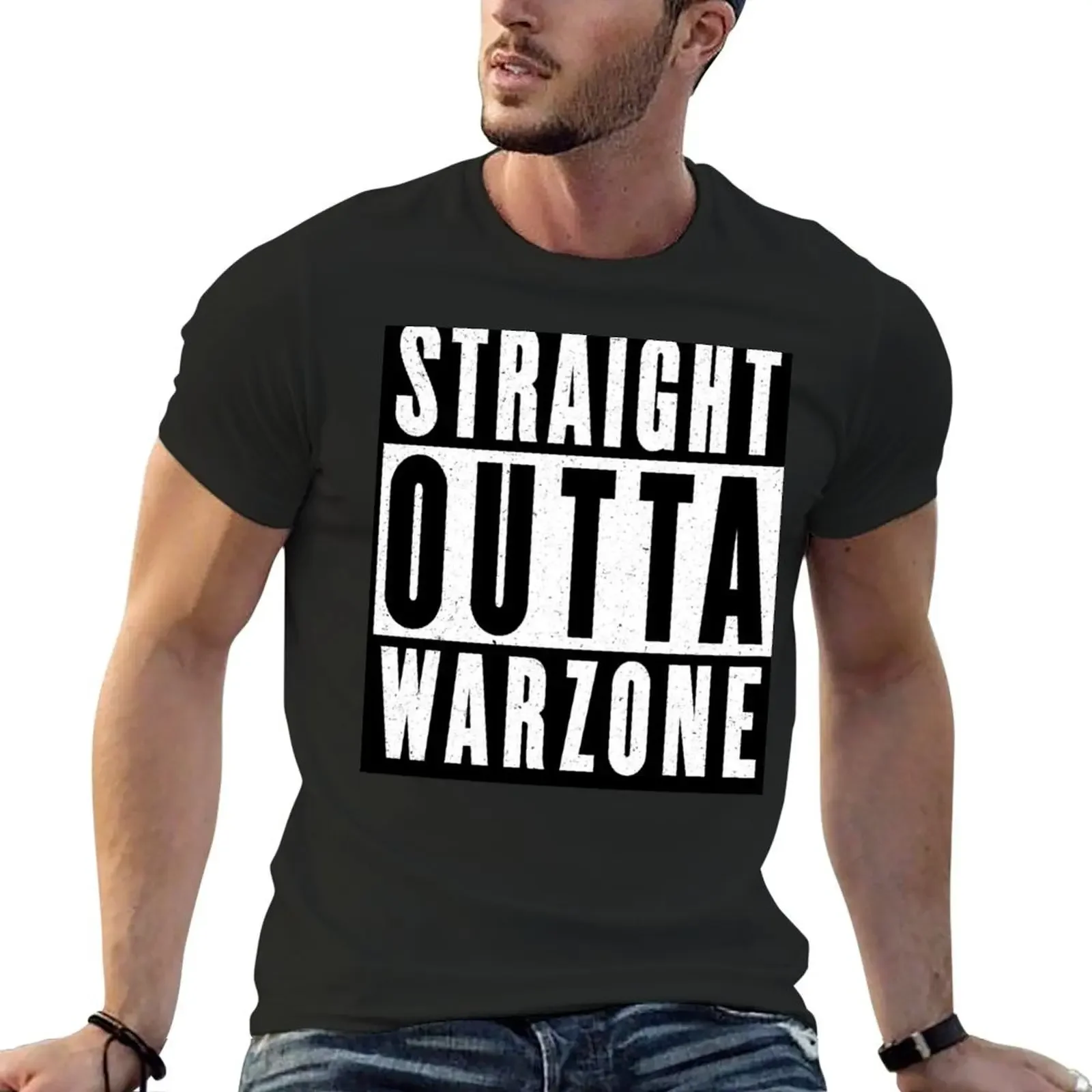 Warzone - Cod fanart - straight outta - T-Shirt anime clothes anime tshirt shirts graphic tees plus size tops T-shirt men