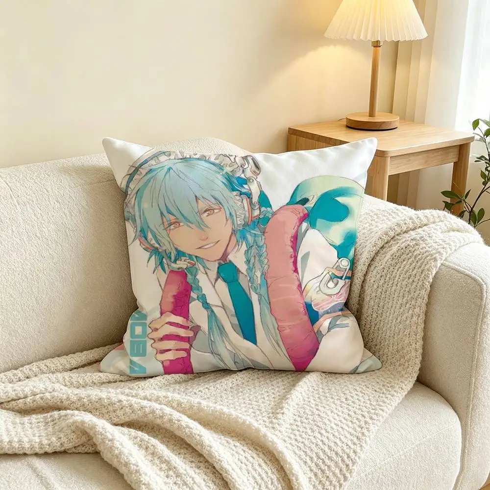 D-Dramatical Murder Aoba Seragaki Square Double-Sided printed Pillow Case Bedroom Bedside Pillow Sofa Cushion Cover