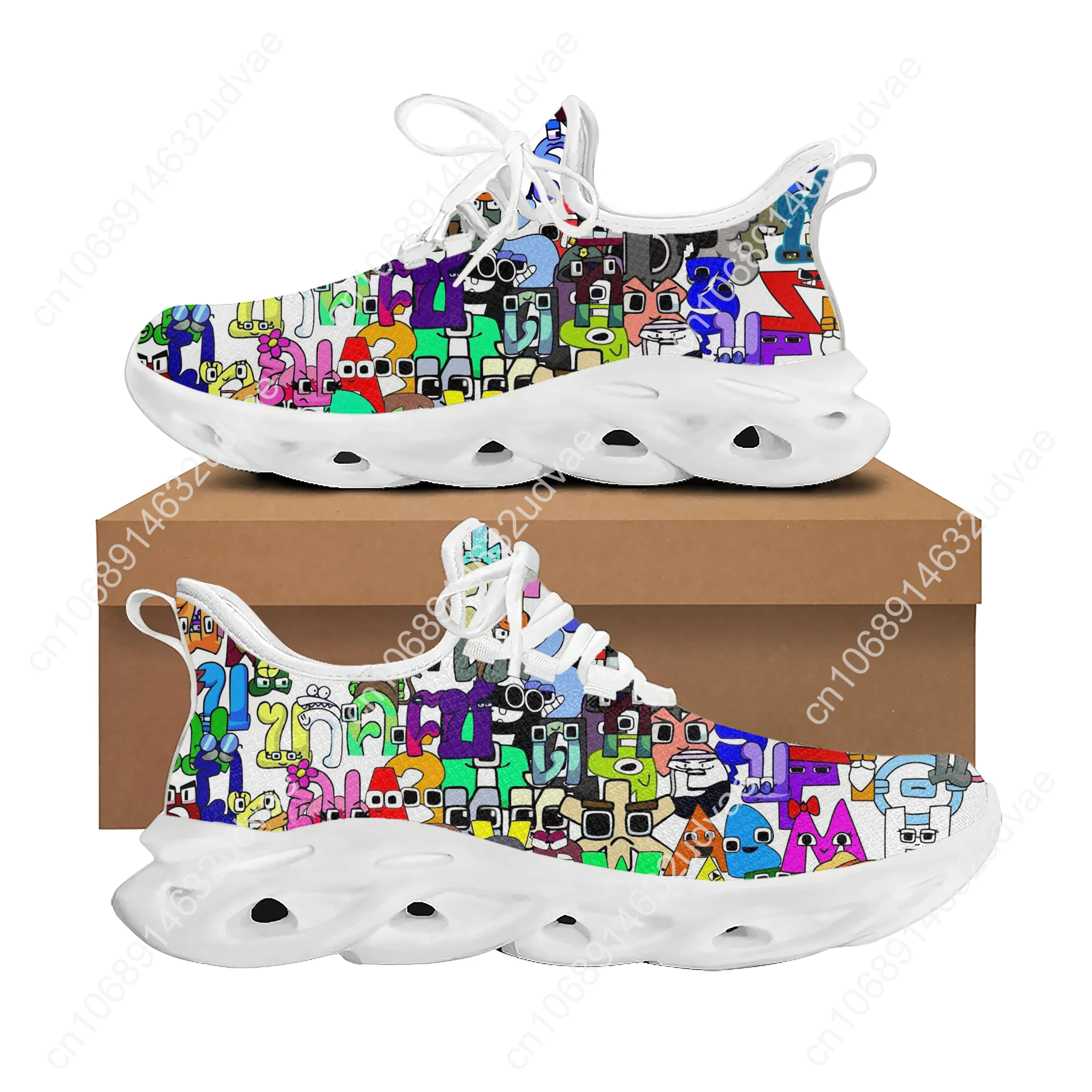 

Alphabet Lore Flats Sneakers Mens Womens Teenager Sports Running Shoes High Quality Cowboy Cartoon Custom Lace Up Mesh Footwear