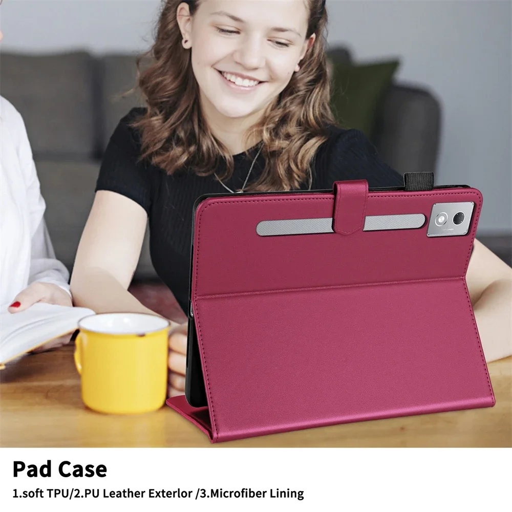 Funda Xiaoxin Pad Pro 12.7 2025 케이스, 패션 PU 가죽 지갑 태블릿 커버, Funda Xiaoxin Pad Pro 12 7 2025 TB373FU TB375FC