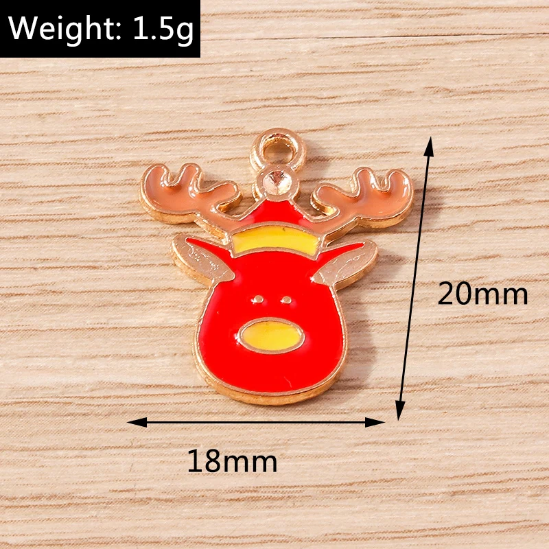 10 teile/los mischen niedlichen Emaille Weihnachts baum Santa Claus Glocken bezaubert Anhänger für Schmuck machen Ohrringe Halsketten DIY Handwerk Geschenk – Detail 26
