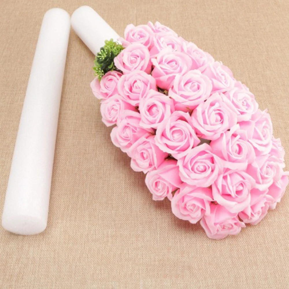 DIY Foam Strip Artificial Decorations Arrangement, Wedding Backdrop Decor Props, Cylindrical Stick, Solid Flower Accessories