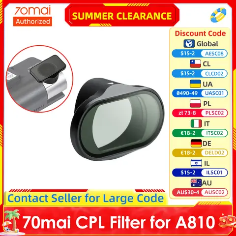70mai Original CPL Filter Only for 70mai Dash Cam A810
