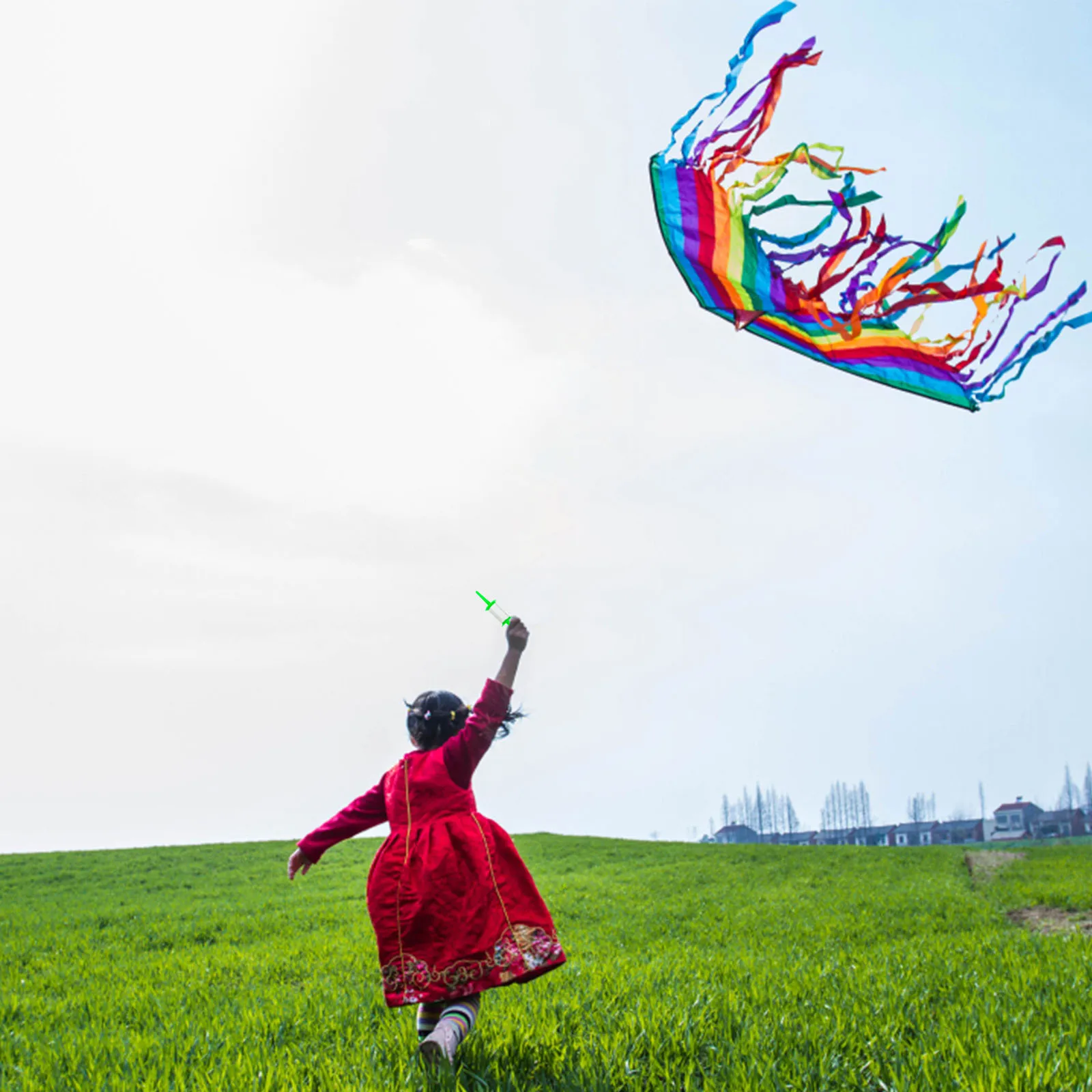 Carrete de cometa para exteriores, suministros de cometas voladoras, accesorios de poliéster de repuesto, 2 uds.
