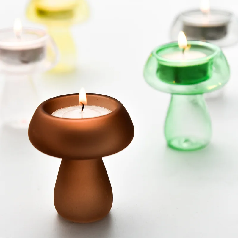 

Mushroom Candle Holder Creative Tealight Stand for Christmas Party Ornaments Gift Tealight Decorative Organizer Home Room Decor