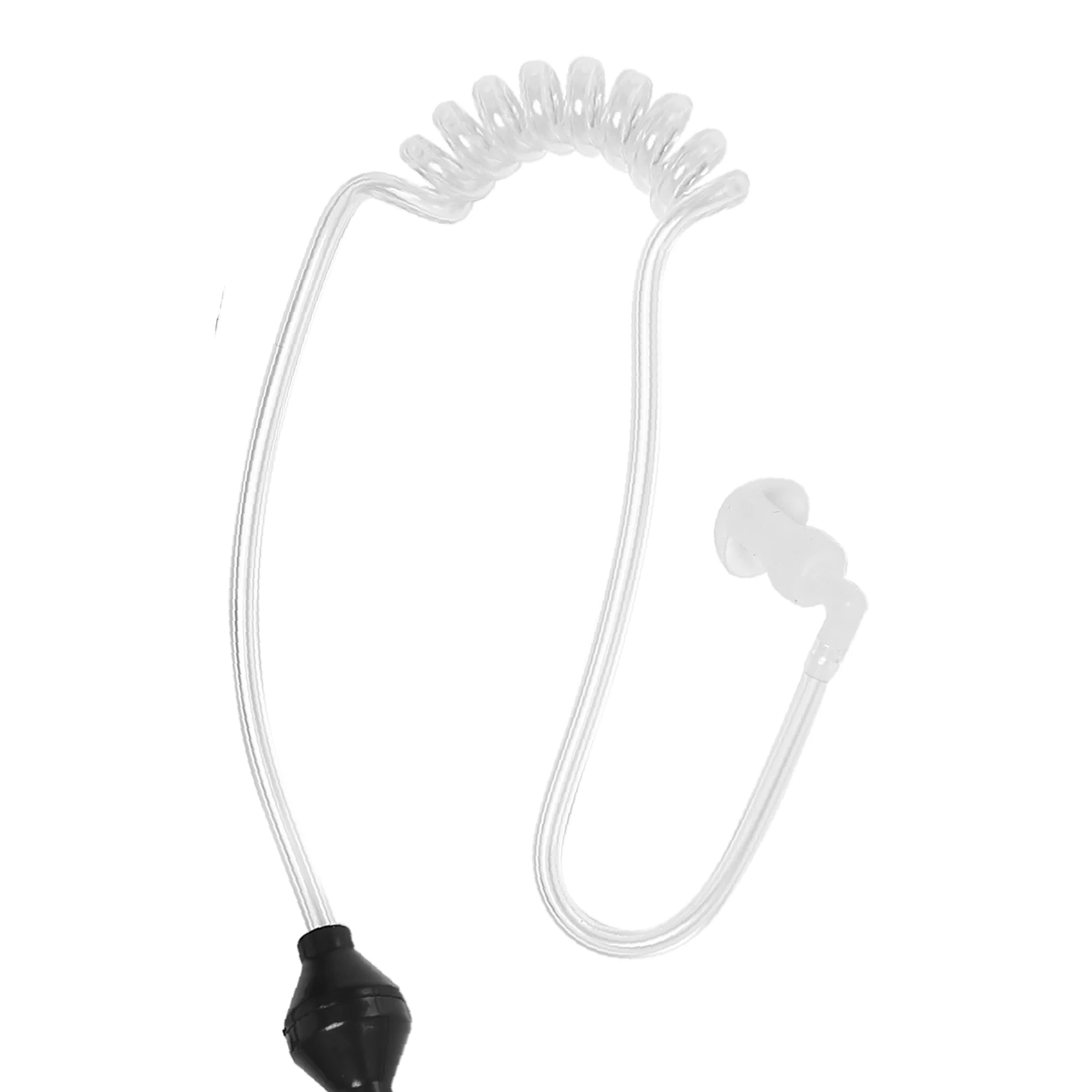 Single Side Earphone In-Ear Stereo Mono Earbud Headphones Noise Isolating Earbuds with Mic Spring Coil Reinforced Cord