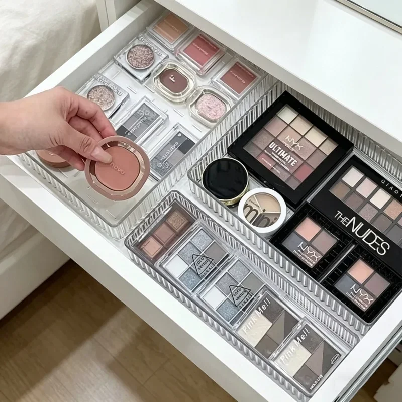 Transparenter Modularer Schubladenorganizer Vielseitige Aufbewahrungsfächer für Make-up Badezimmer-Kommode Küchenwerkzeuge Hautpflege-Organisation