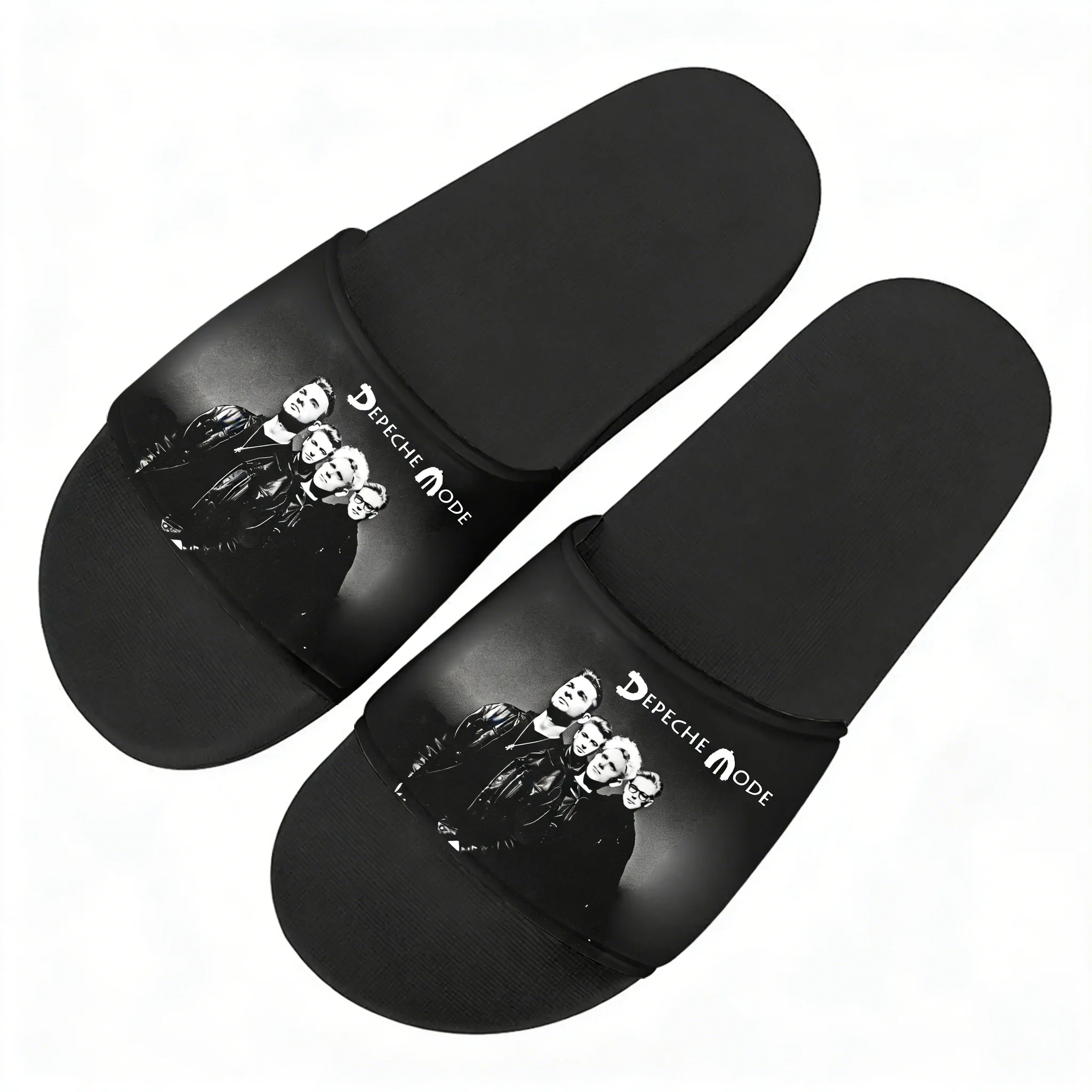 

Depeche Rock Band Mode Slippers Home Water Shoes Mens Womens Summer Slipper Retro hip hop street Indoor Outdoor Pool Sandals