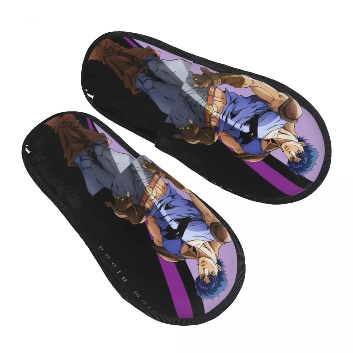 3D printing Men Women Furry Indoor slippers,Jojo Bizarre Adventure Cosy special Anti-skid Slippers