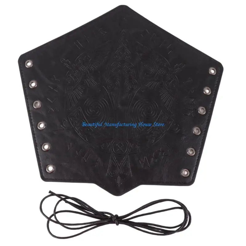E56A Gothicism Leather Wristband Medieval Armors Bracers Wrist Jewelry Accessory