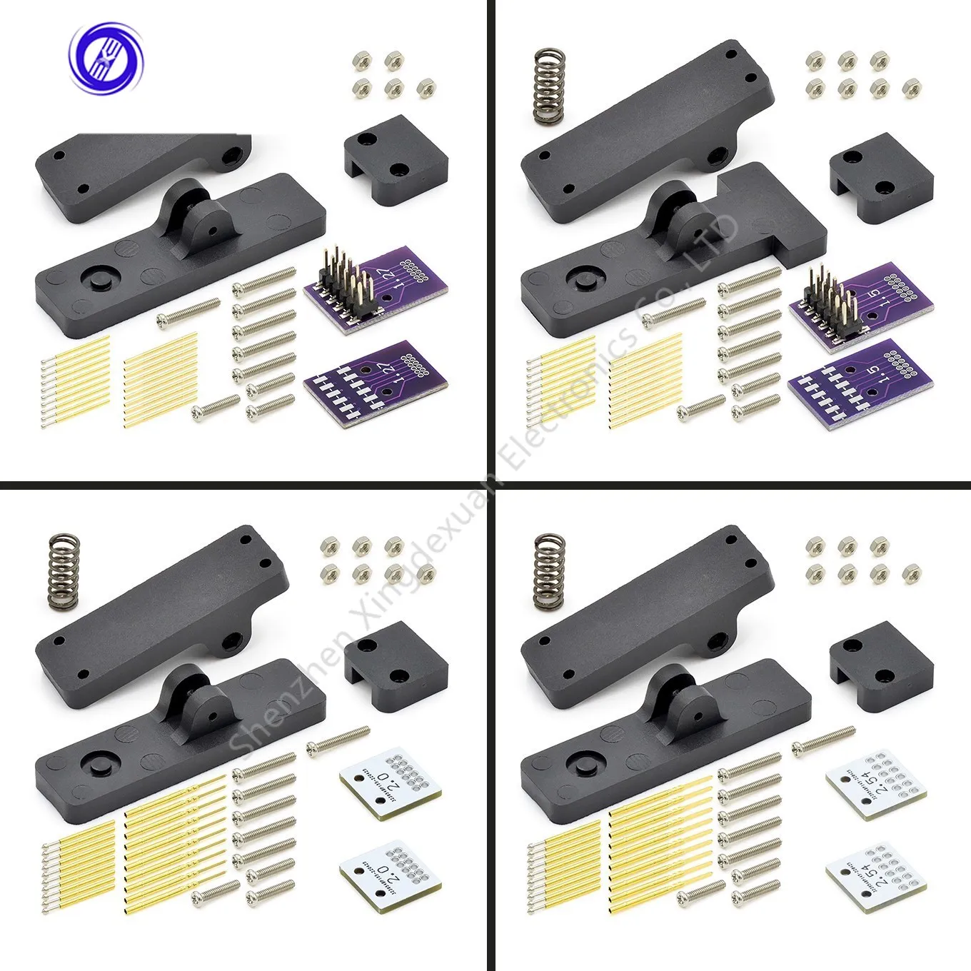 DIY 2.54 2.0 1.5 1.27 1.25 100mil 50mil 3P 4P 5P 6P 7P 8P 9P 10P PCB Clip Clamp Fixture Probe Pogo Pin Download Program Burn