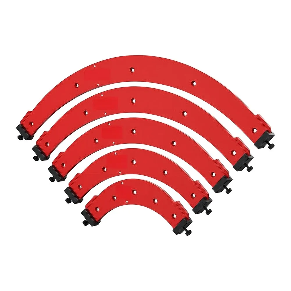 Router Corner Radius Template Kit 5 Sizes For R100 R150 Aluminum Alloy Construction for Woodworking Routing Tasks