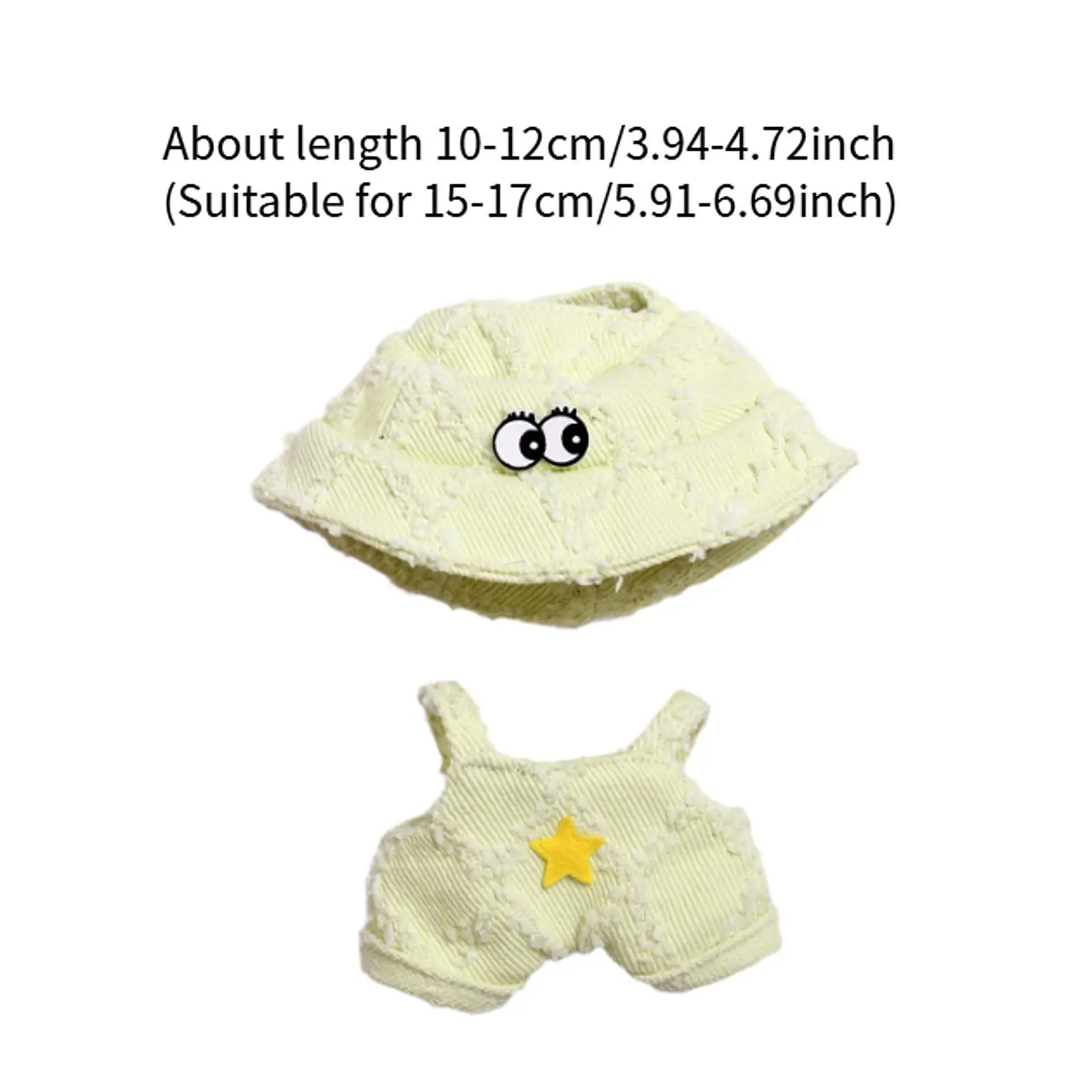 Mini Doll Clothes Miniature with Hat Adorable Costumes Accessories Comfortable Girl Doll Pants for 6.69inch Dolls Pendant Doll