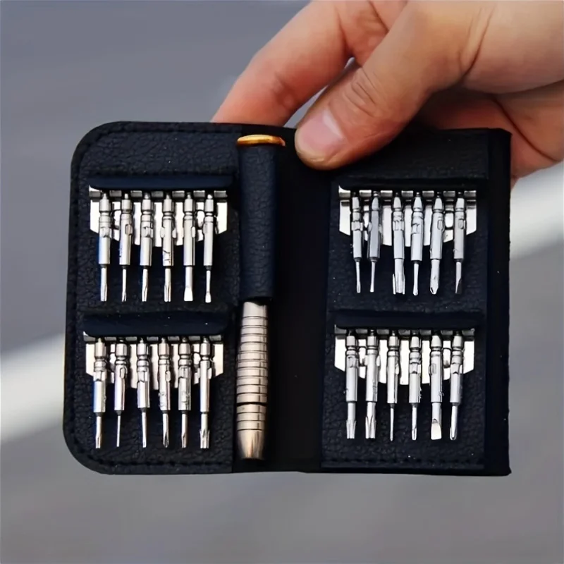 25-in-1 Mini-Präzisions-Schraubendreher-Set, Magnetische Bits, Tragbares Reparaturwerkzeug für Handy, Kamera, Uhr, PC und Alltags-Elektronik