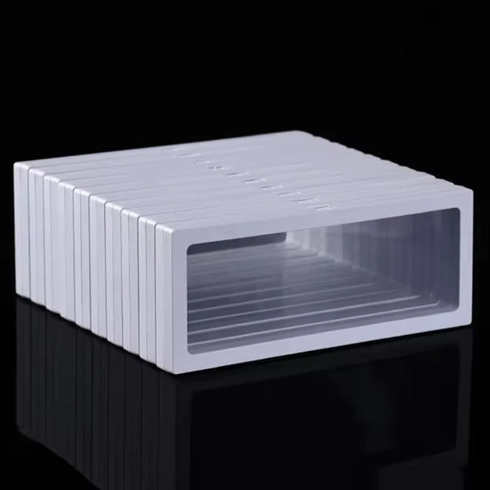 White 10pcs,Transparent Floating Frame Display Rack,Floating Storage Box, Jewelry Display Box, Necklace,Watch, Bracelet Dust Box