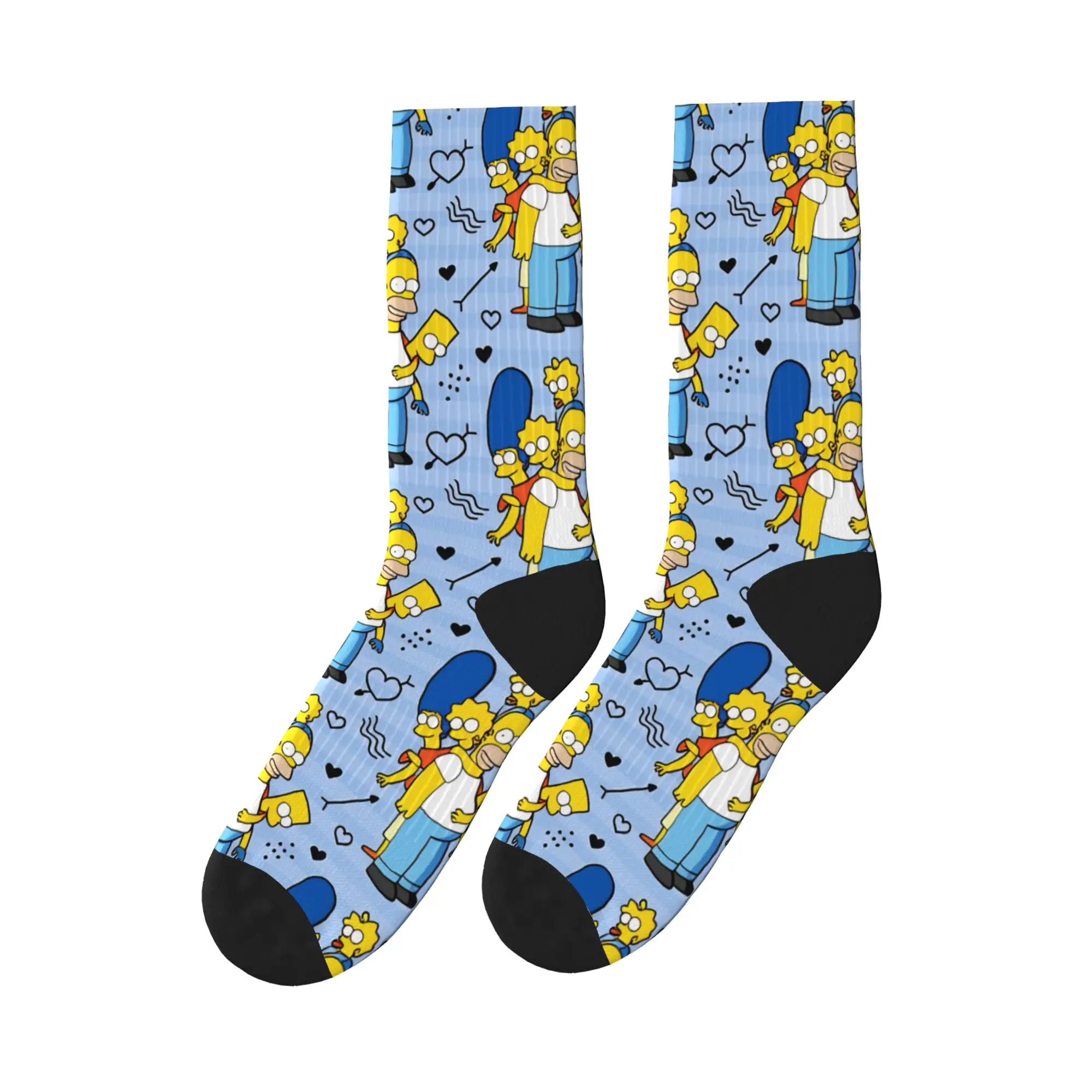 

Women Men Socks S-Simpsons Family Cartoon Pattern Stockings Anti Warm Soft Socks Spring Modern Graphic Running Sports Socks