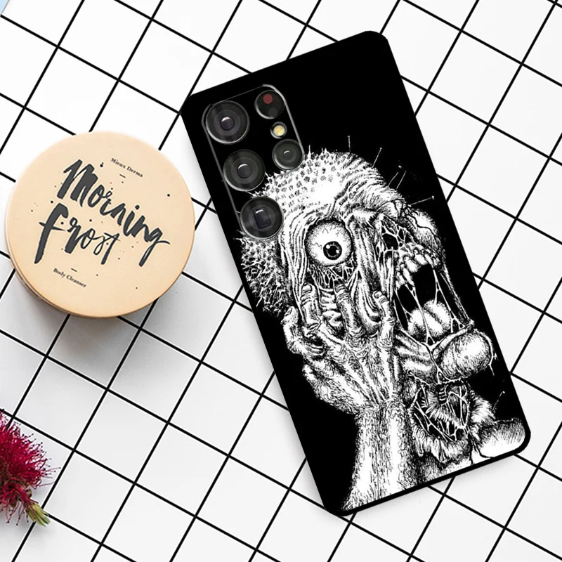 Funda de calavera de moda gótica para Samsung Galaxy S21 S22 S23 S24 S25 Ultra S9 S10 S25 Plus S25 FE S20 FE