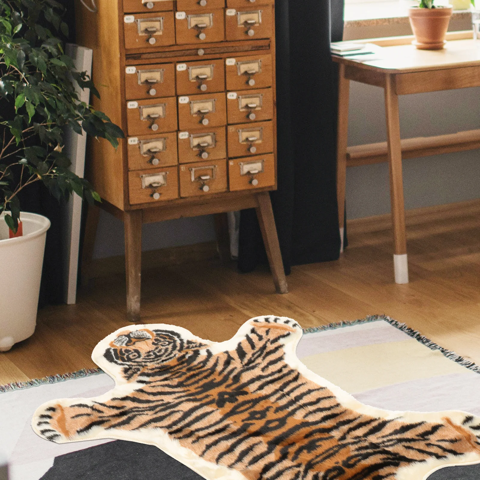 

Imitation Leopard Carpet Nordic Style Washable Rug Non Slip Home Floor Pad Bedroom Living Room Decor Imitation Leopard Carpet