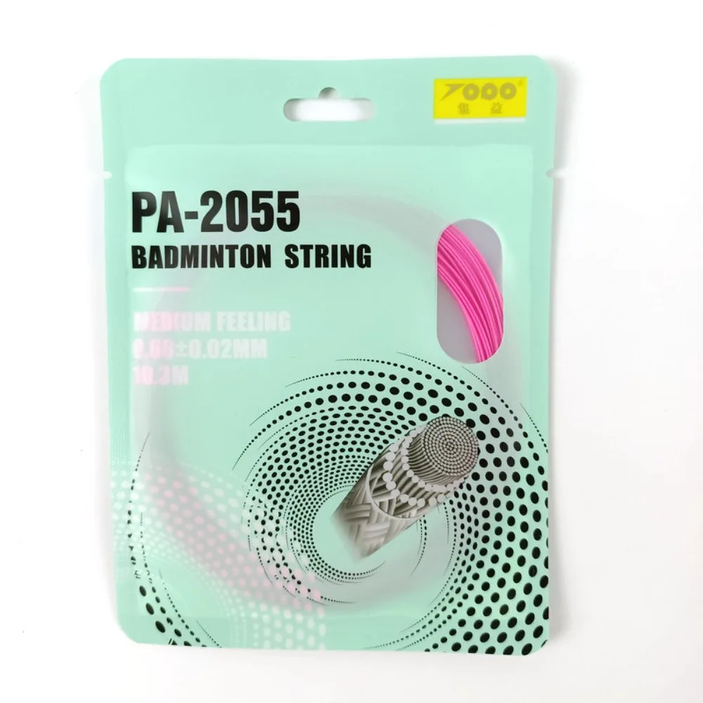 Corda de badminton de fibra sintética, alta flexibilidade, alta elasticidade, colorida, linha de raquete, 0,68 mm, profissional