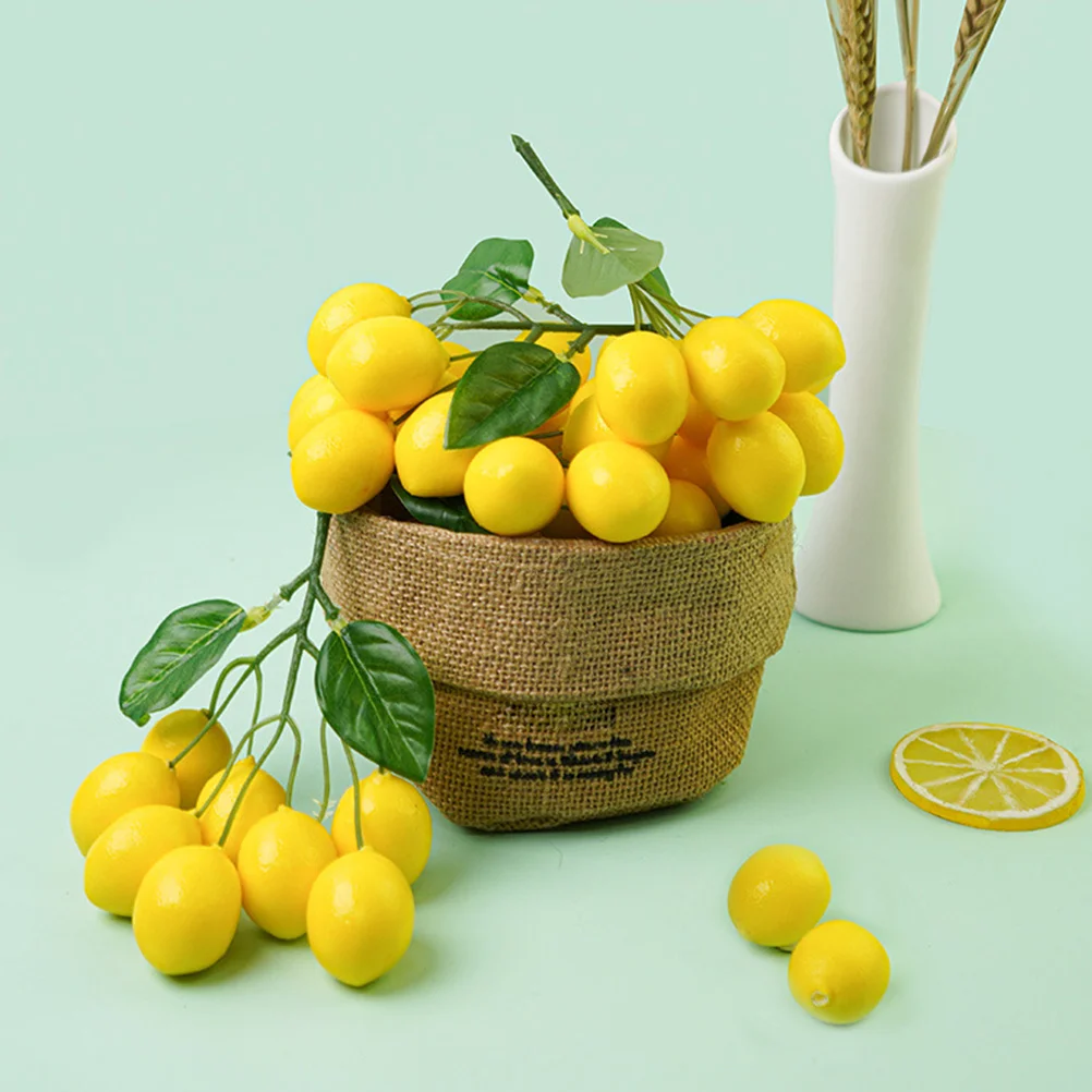 

2pcs Foams Fake Lemon Models Lemons Ornaments Decor Fake Lemons Farm Lemon Ornamentshome Decoration