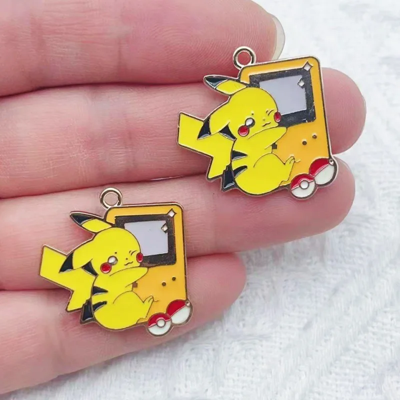 10pcs alloy drip oil cartoon game pendant, DIY jewelry making earrings, keychain accessories image 4