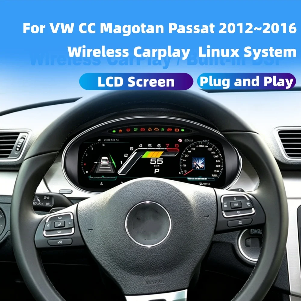 

For VW CC Magotan B7 Passat 2012~2016 Speed Meter Car LCD Cluster Instrument Panel Multimedia Player Dashboard Modification