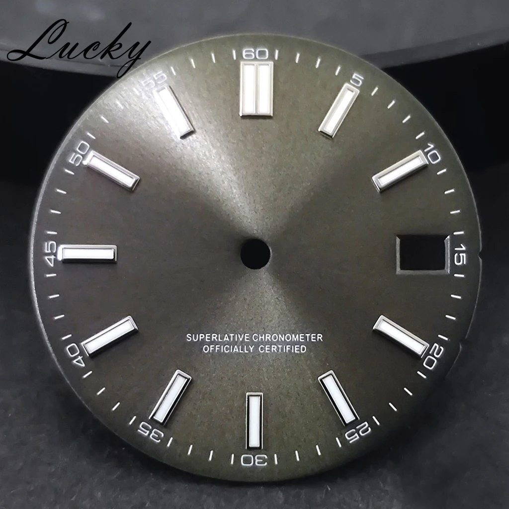 Luminous Dial Face - Army Green 28.5mm New Sunray Dial