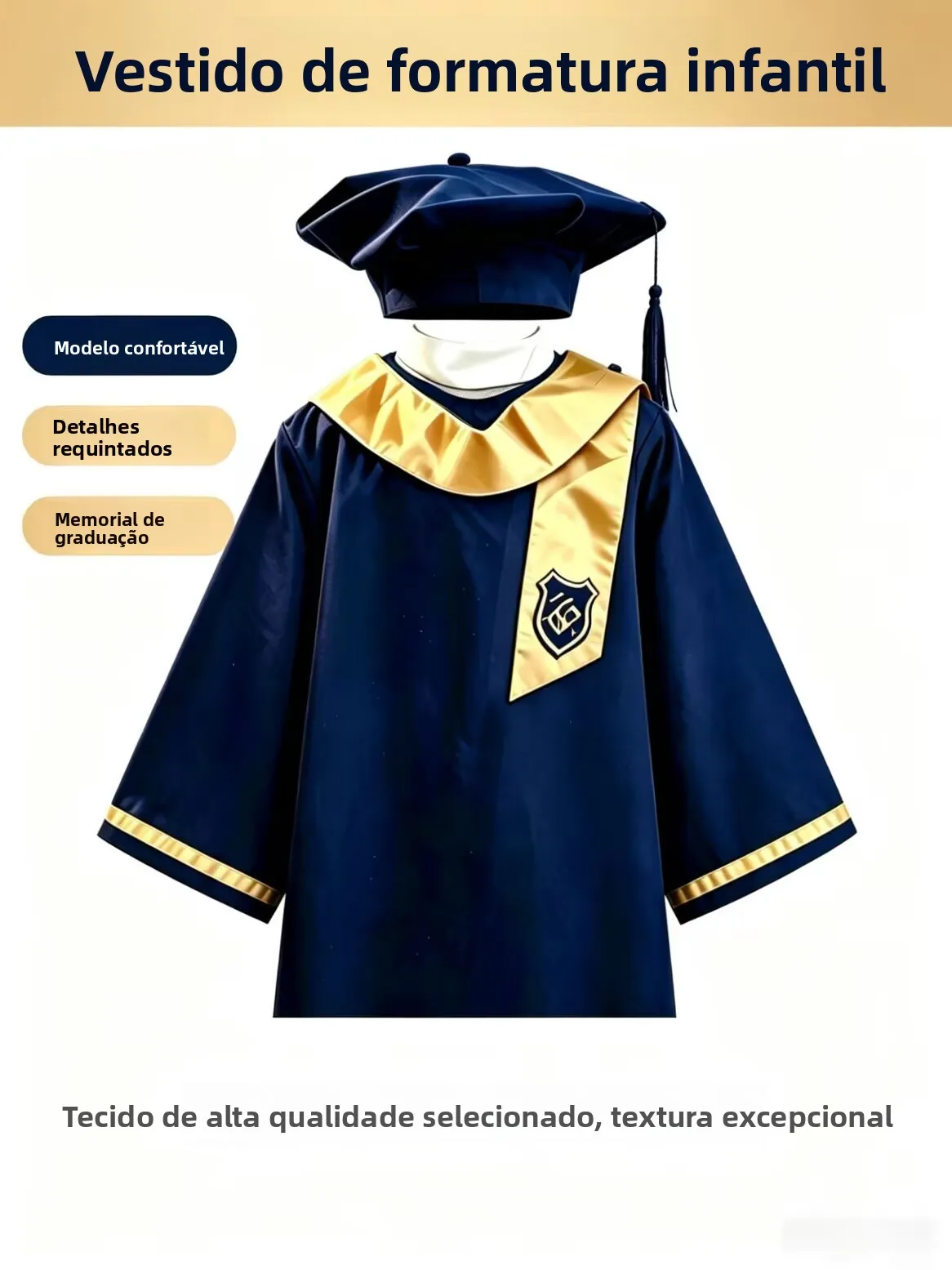 春の新作子供用博士ガウン学士ガウンセット写真記念小学校卒業式韓国版
