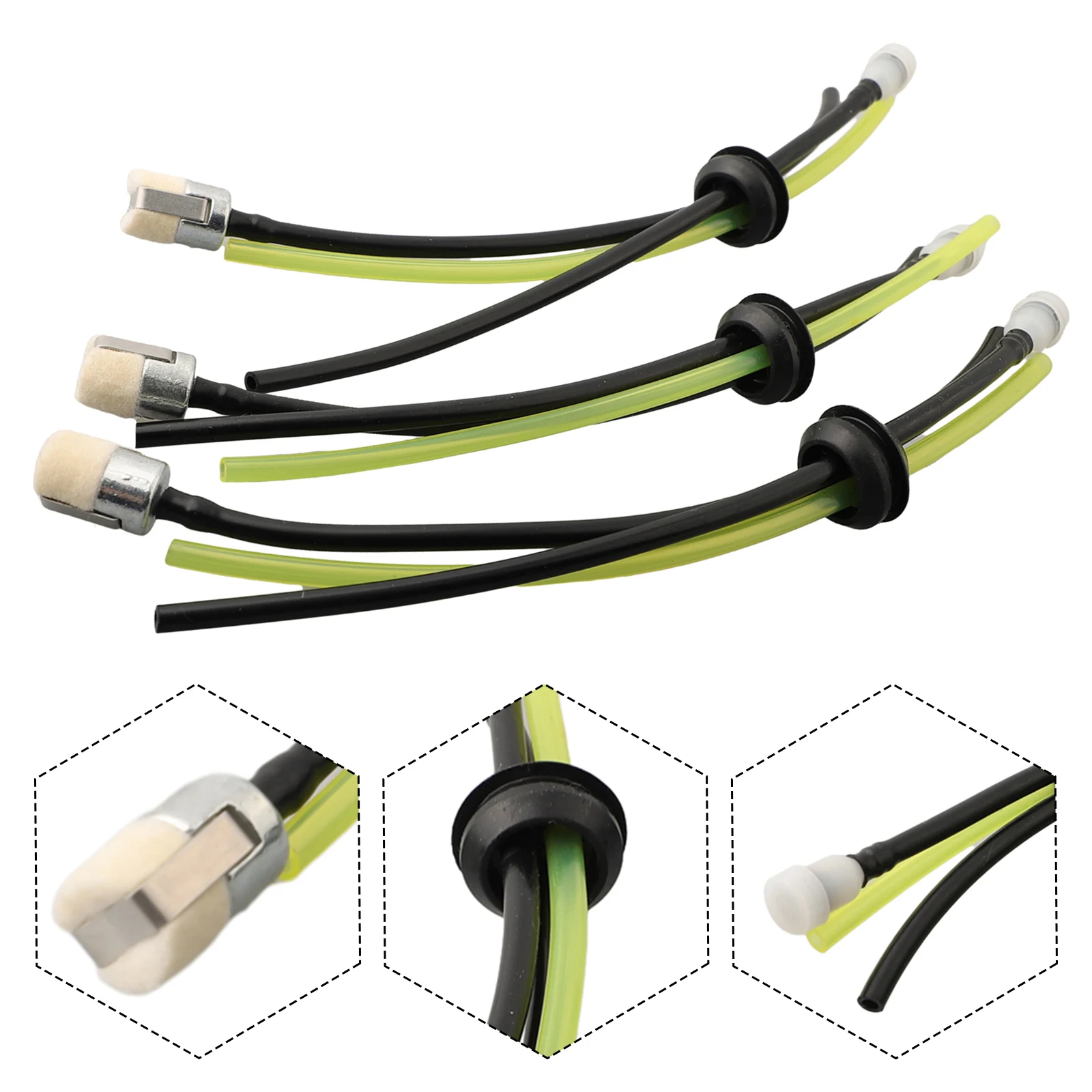 3pcs Fuel Filter Fuel Gas Tank Grommet Filter Vent Hose For GT-200 SRM-2100 Trimmer Blower Fine Tune The Blower Vent Hose