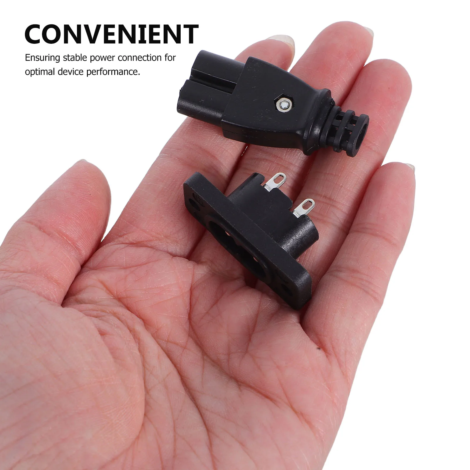 

8-Shaped Power Supply Connector Replacement for Satellite Printer Gaming Monitor Stable Connection ABS