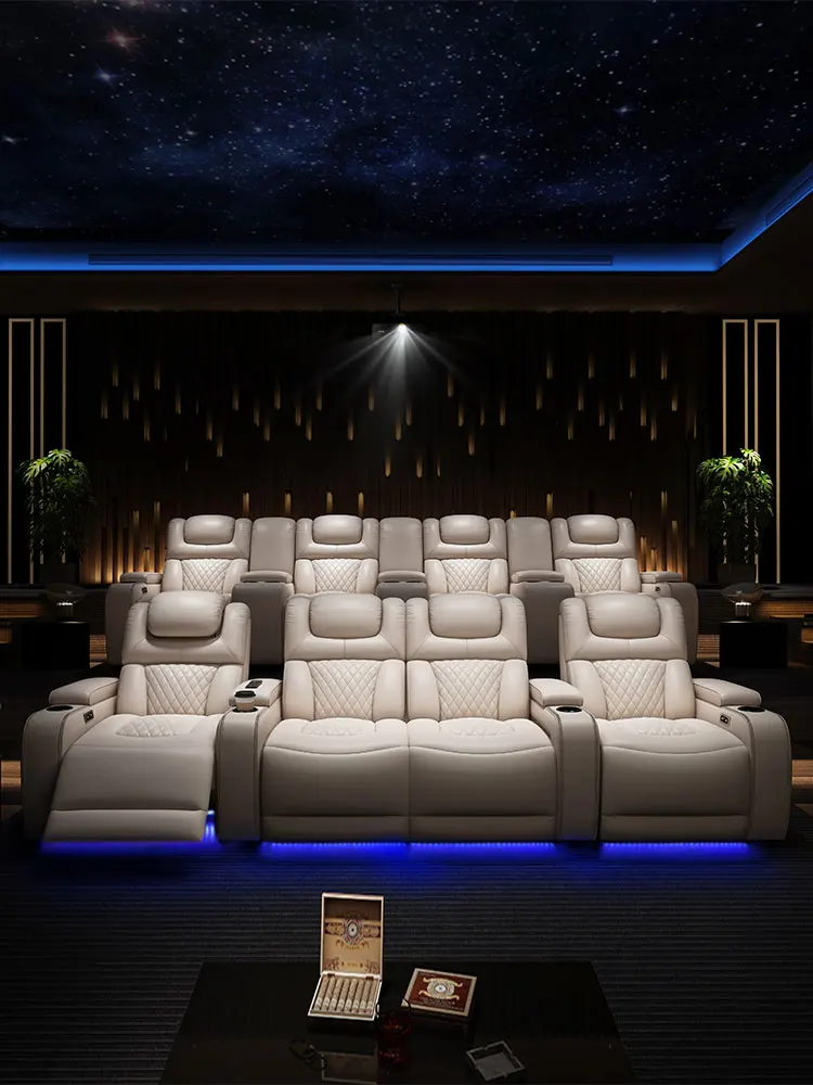 High-end villa Home cinema sofa Private basement electric multi-function video room video hall