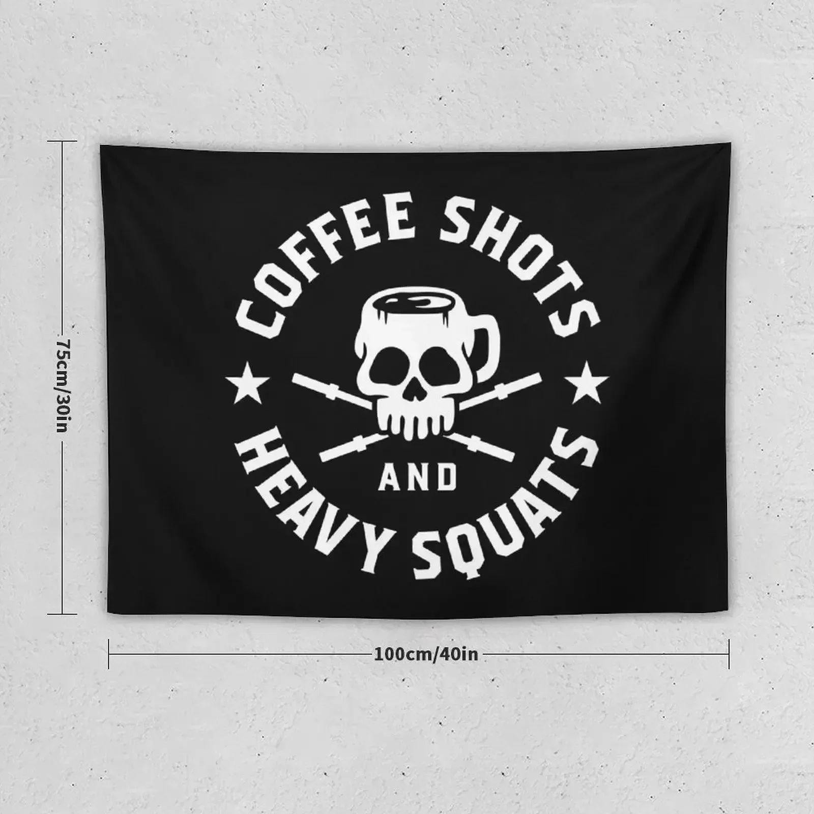 Coffee Shots And Heavy Squats Tapestry Outdoor Decoration Cute Decor Bedroom Decorations Home Decorations Aesthetic Tapestry