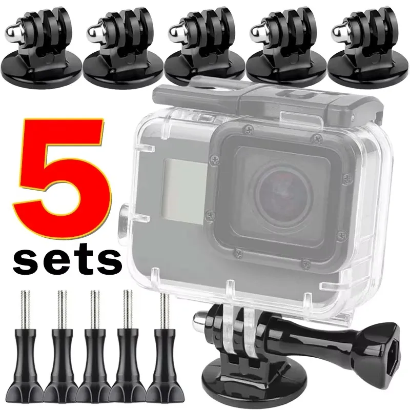 1-5 Sets Adaptador Universal de Montaje para Trípode de 1/4 con Kit de Tornillos para Cámaras GoPro Hero 13 12 11 10 9 8 7 Insta360 DJI OSMO Action