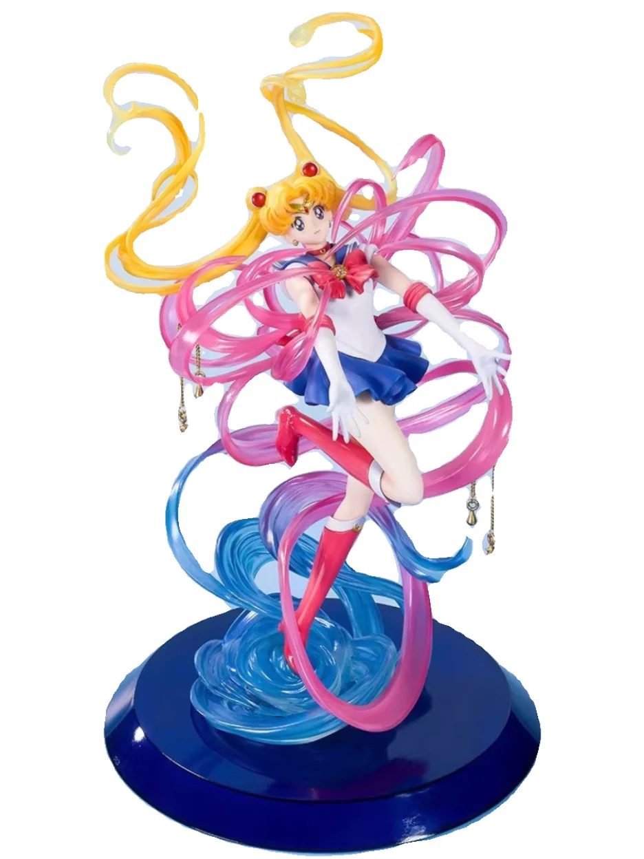 Anime Figure Sailor Moon Doll Crystal Power Kawaii Girl Action Figurines Pvc Girl Model Doll Collect Ornaments Adult Kids Toy Gi