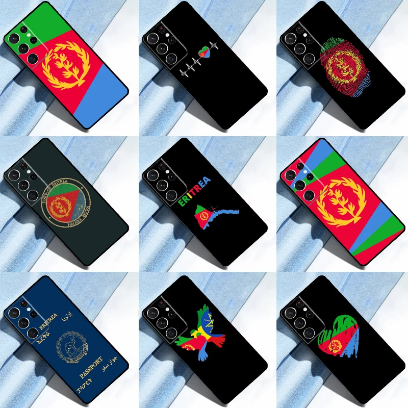 Eritrea Flag Case For Samsung Galaxy S23 S22 Ultra S8 S9 S10 Plus Note 10 20 Ultra S21 S20 FE Phone Shell