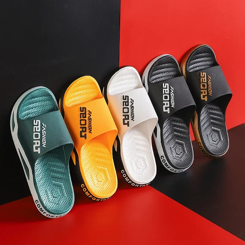 

Summer Men Slippers Casual EVA Sole Soft Outdoor Beach Slippers Anti Slip Lightweight Waterproof Platform Men Indoor Sandals