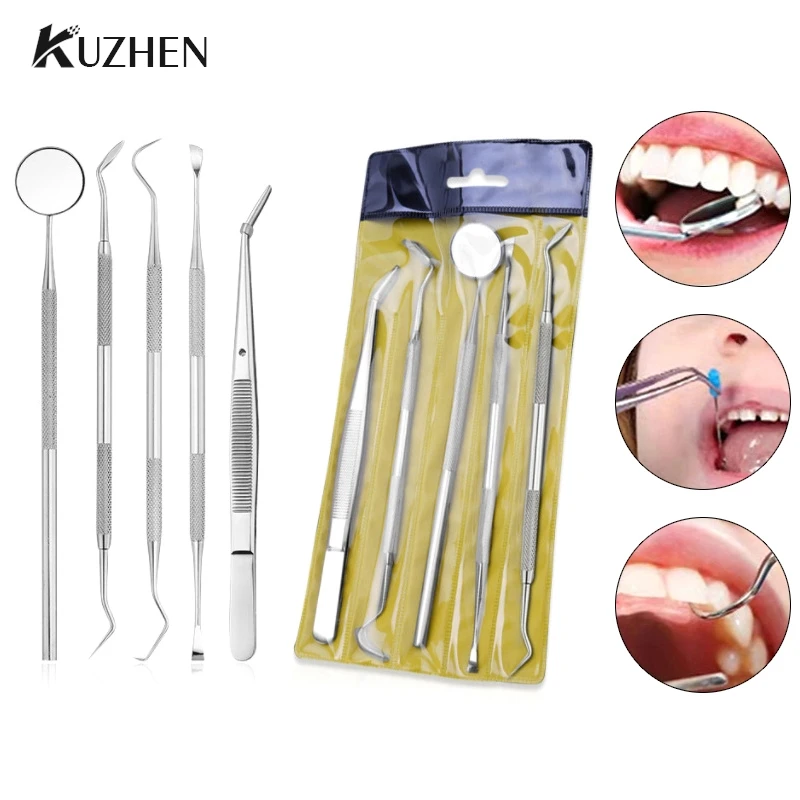 

Dentist Tooth Tartar Plaque Scraper Remover Teeth Cleaning Tools Stainless Steel Dental Scraper Pick Hygiene Set