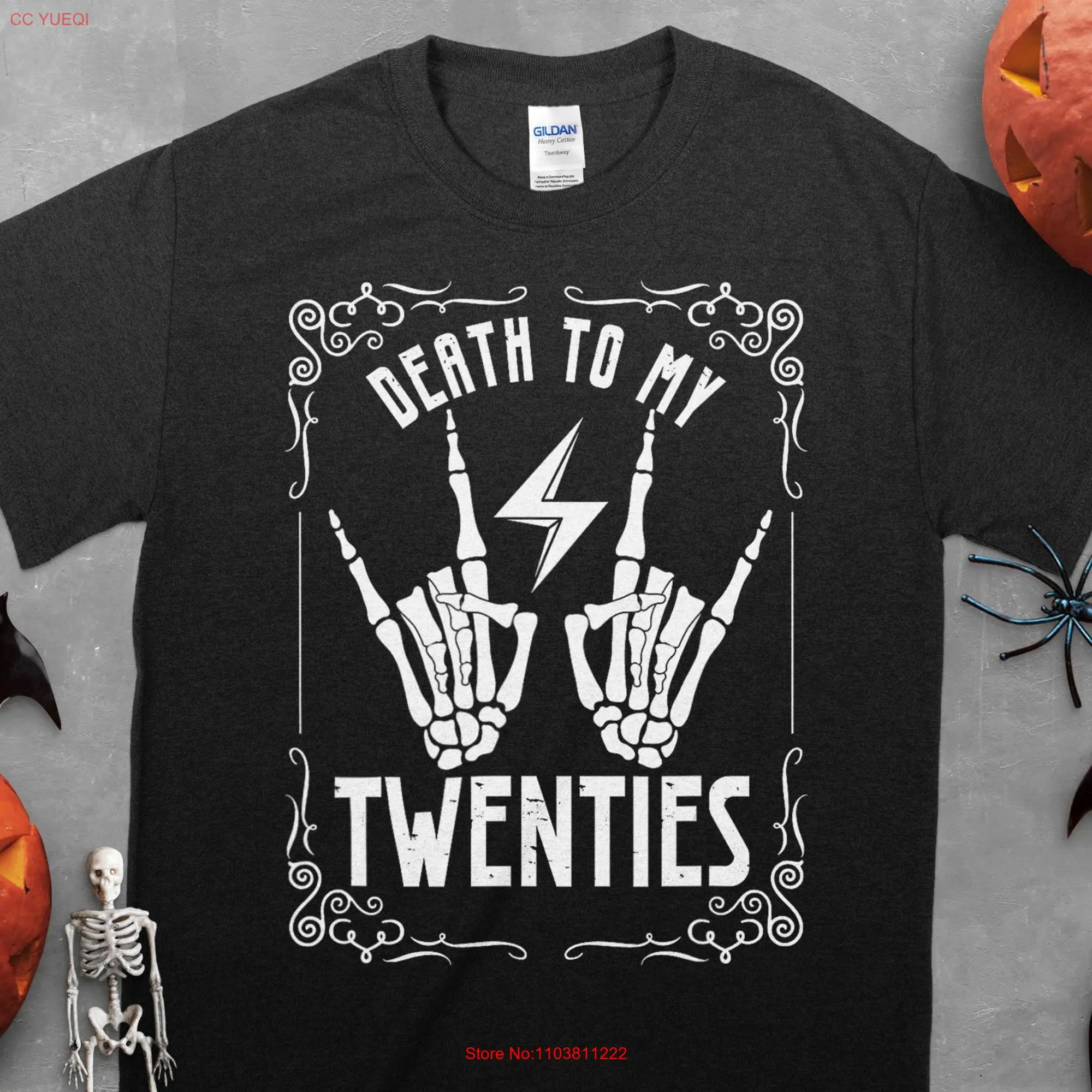 Футболка с надписью «скелетоны рука», рубашка с длинными или короткими рукавами в стиле 1920-х и 30-х дней рождения, подарок для нее и ему