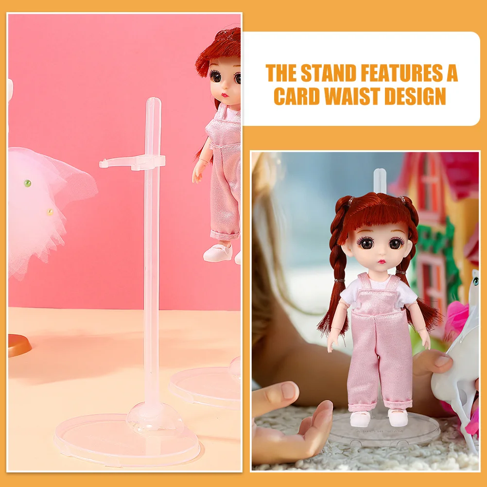 

6Pcs Clear Support Stands for Action Figures Transparent Display Holders Stable Bracket Rack for Store Exhibition Use