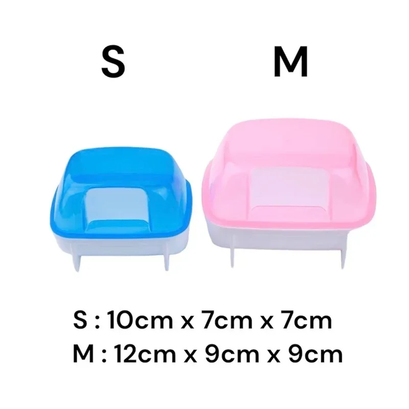 Totoro Hamster Sand Bath & Toilet - klatka 2 w 1 dla świnek morskich, podwójne zastosowanie do dekoracji łazienki dla zwierząt z mini akcesoriami