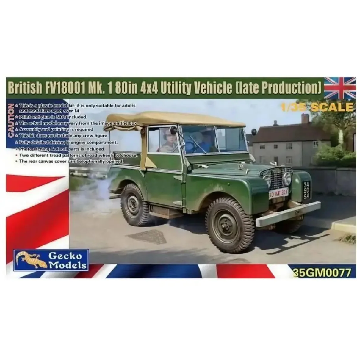 

Gecko Models 35GM0077 1/35 British FV18001 Mk. 1 80in 4x4 Utility Vehicle(late Production) Toy Birthday Gift