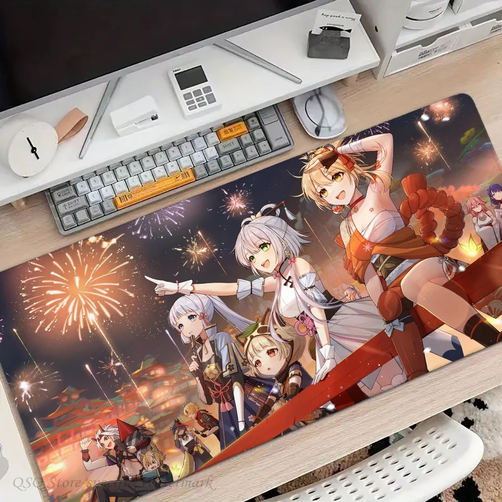 G-Genshin I-Impact Mousepad, Mouse Mat, Desk Pad com Pad, Acessórios para Jogos, Prime Gaming, XXL, Teclado Pad, Padding Mat