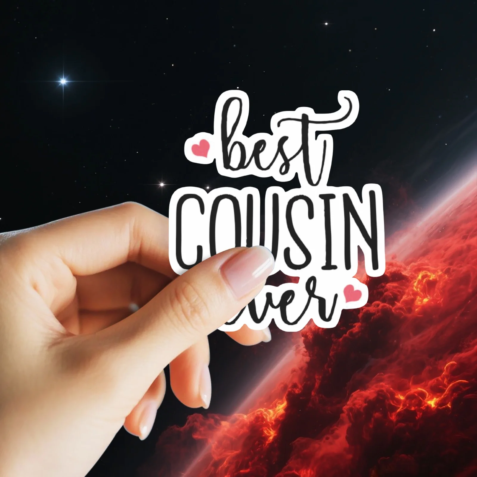 The best cousin sister gift, cute cousin sister stickers. Suitable for decorating laptops, water bottles, etc