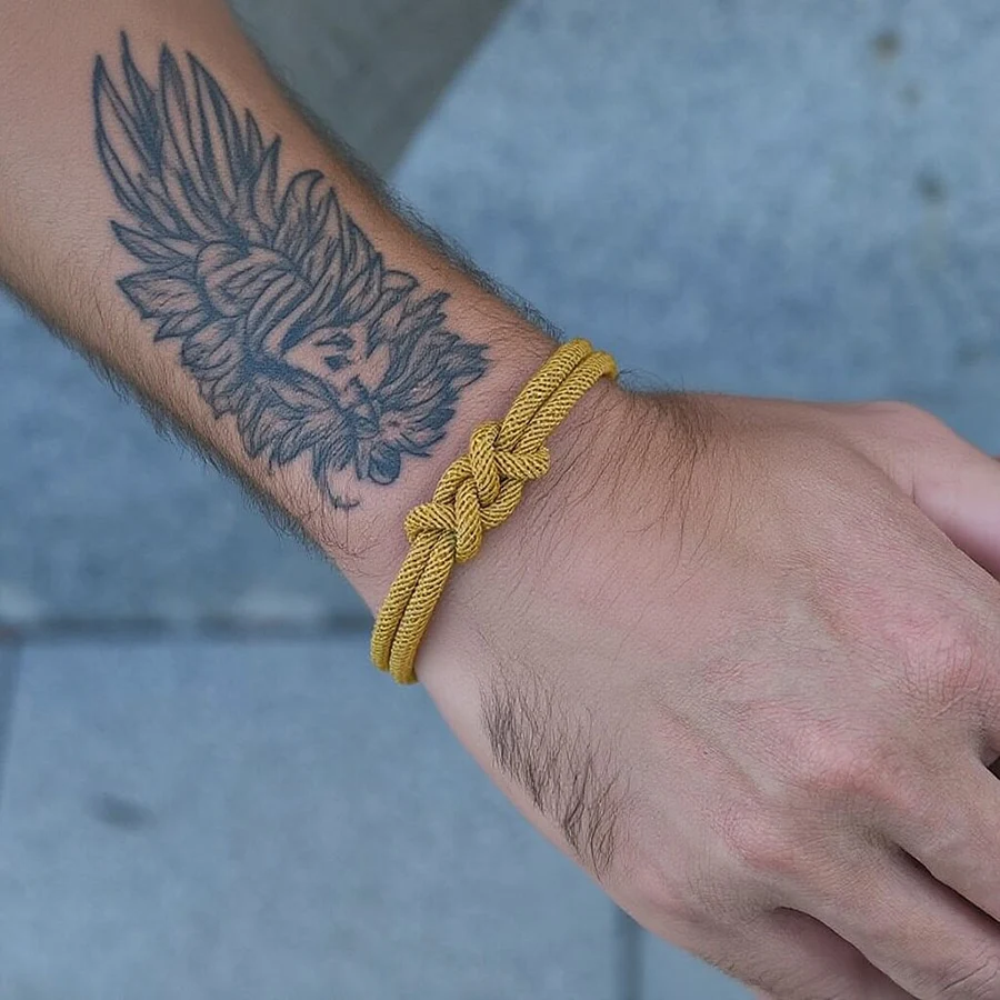 Einzigartiges handgefertigtes chinesisches Knoten-Glücksschnur-Armband für Männer, abnehmbare Schnalle, geflochtenes Armband, Neujahrsfest, Geschenk für Familie, Joias
