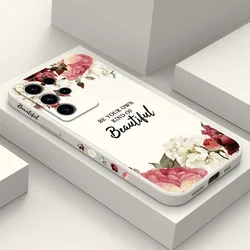 Quiet Flowers Phone Case For Samsung Galaxy S25 S24 S23 S22 S21 S20 S10 S10E Ultra Plus FE Note 20 Ultra 10 9 Plus Cover