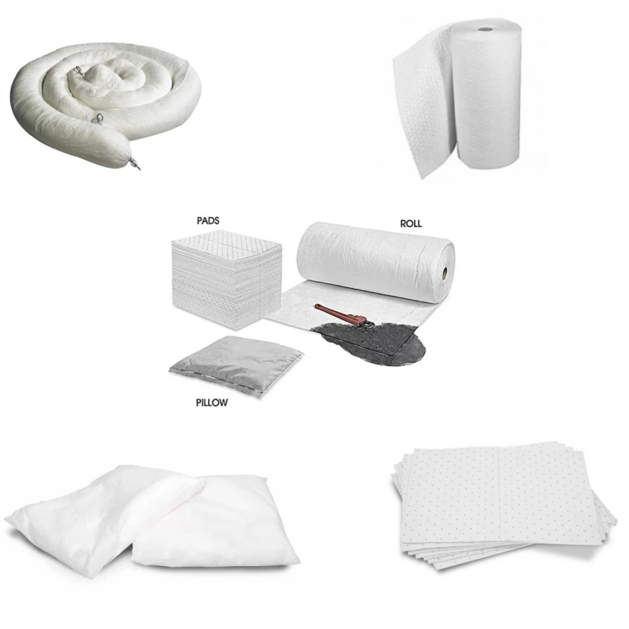 Tappetini sorbenti multistrato per piattaforme di accesso per la manutenzione delle tubazioni Tappetini assorbenti per l'olio Prodotto ambientale