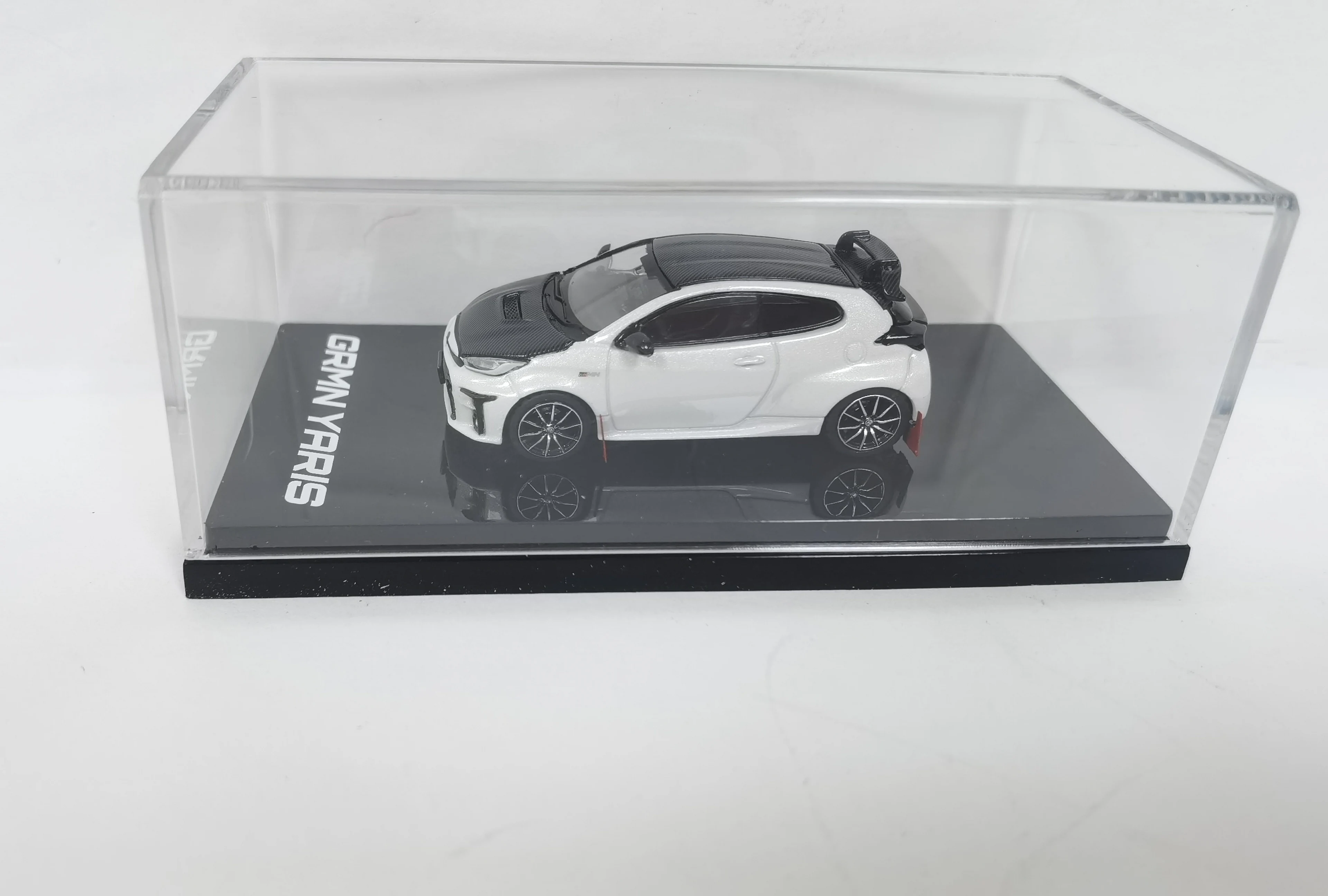 Car Model HJ643024RPW 1/64 Toyota Grmn Yaris Rally Package With GR Parts White  Pearl Mica For Collection