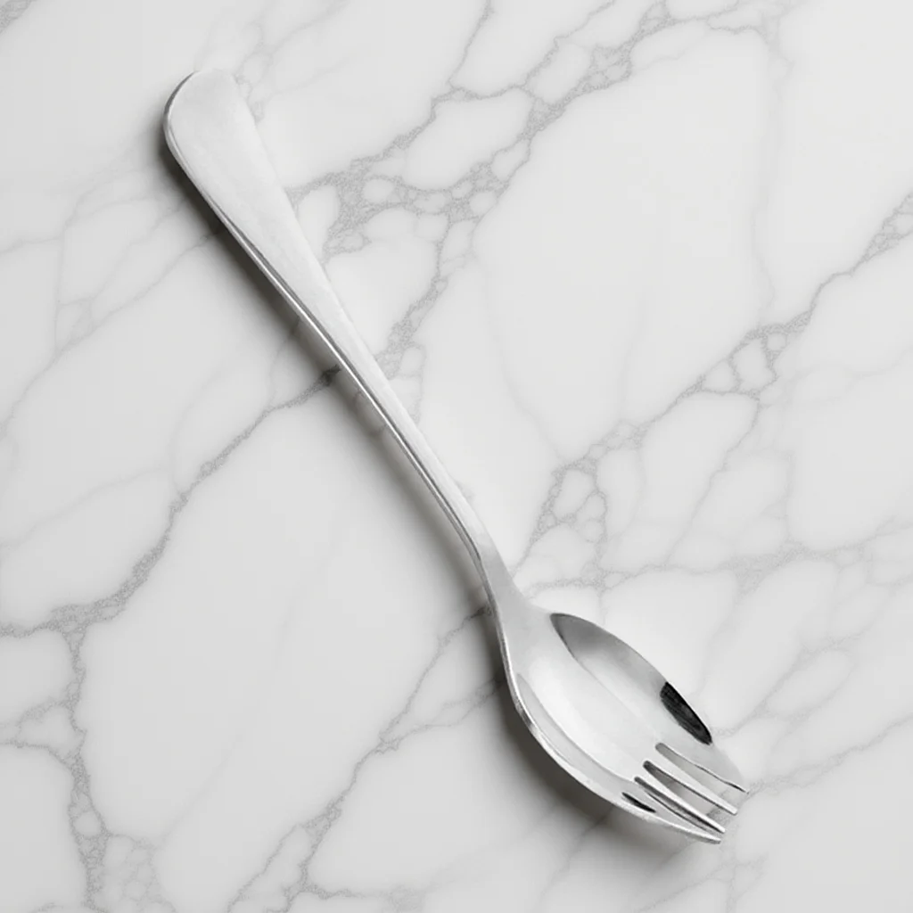 

Two-In-One Spork Stainless Steel Fork Spoon For Outdoor Camping Picnic Salad Dessert Ice Cream Portable Dishwasher Safe